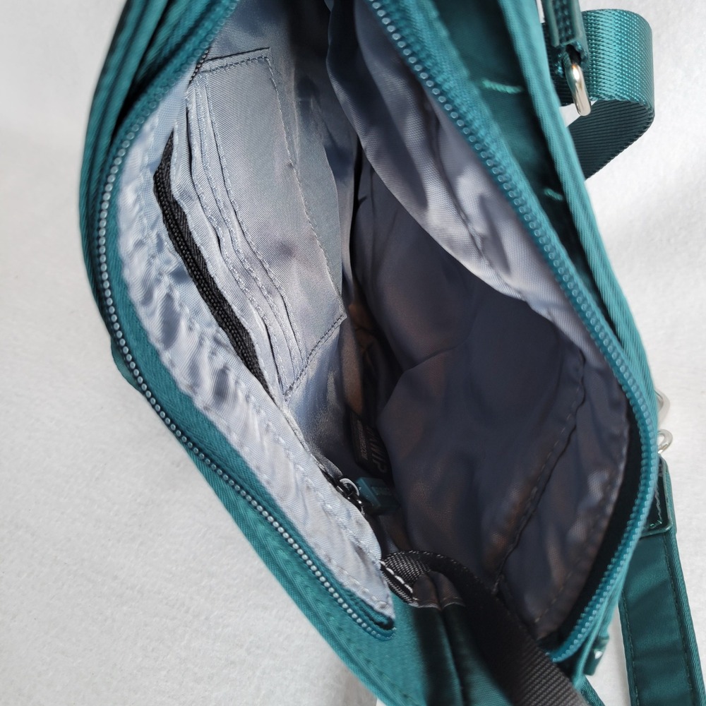 IHKWIP Womens Crossbody Buckle Up Travel Nylon Bag Medium Teal Green Outdoor - Picture 5 of 10